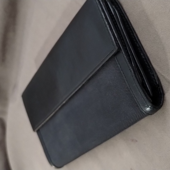 GUCCI BLACK CANVAS & LEATHER LONG SNAP CLOSURE DUAL-OPENING WALLET ~ AUTHENTIC - Picture 6 of 13